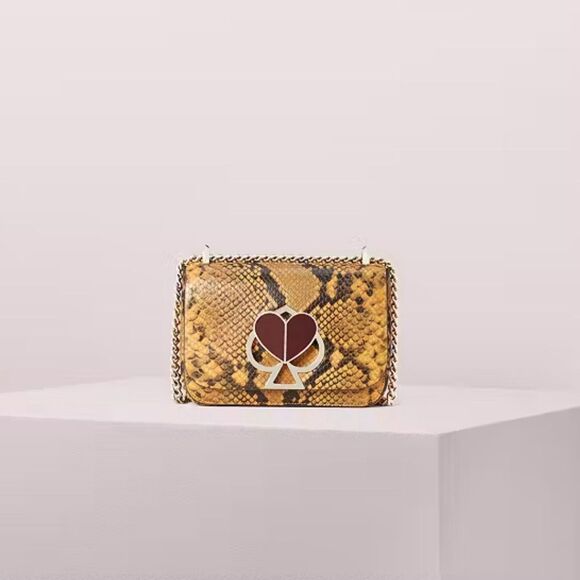 kate spade Handbags - Kate Spade Nicola Snake Embossed Twistlock Chain Handbag Crossbody Purse